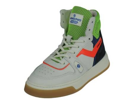 Vingino Rens Mid Premium Jongensschoenen Maat 32 33 34 35 36 37 Wit Multicolour