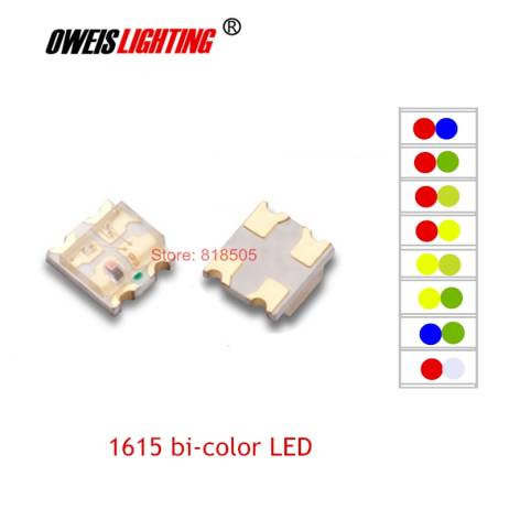 50PCS 0805 SMD LED 1615 bicolor LEDs 2 co...