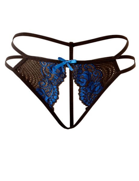 Christine le Duc Open kruis string Peacock