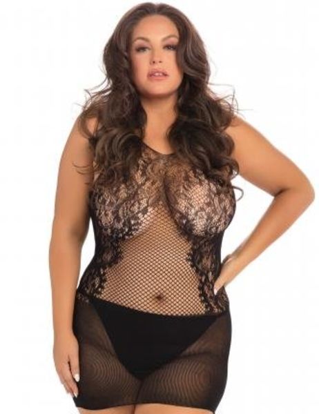 netstof-jurkje-fantasy-plus-size-zwart(2895)