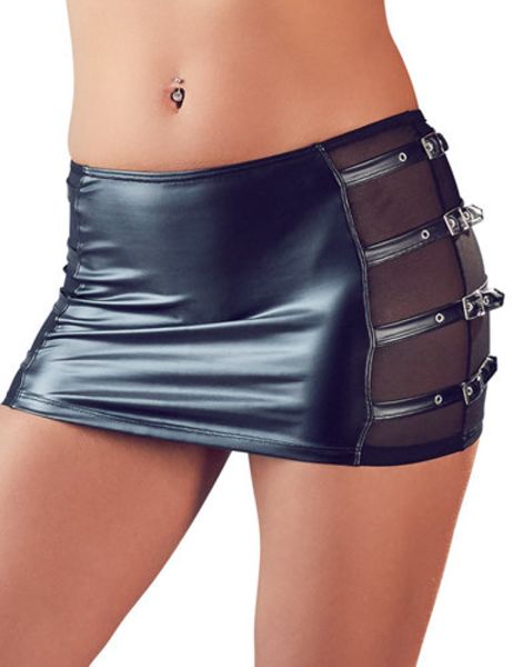wetlook-mini-rok-met-riempjes(3195)