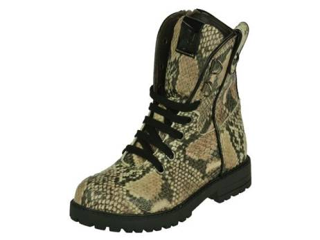Clic Meisjes Biker Veterboot Meisjesschoenen Maat 31 35 Wet Negro