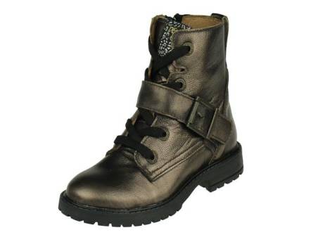 Develab Develab hippe Halfhoge meisjesboot meisjesschoenen maat 25,26,27,28,30,31,32,33 bronze metallic