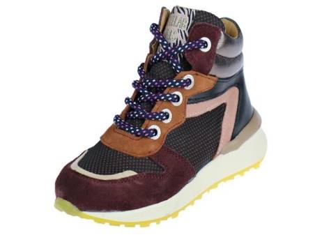 Develab High Top Sneaker Meisjesschoenen Maat 26 30 31 33 Burgundy Fantasy