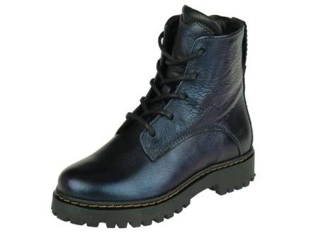 Giga Halfhoge Meisjes Veterboot Met Rits Meisjesschoenen Maat 26 Chianti Camaleao Blauw