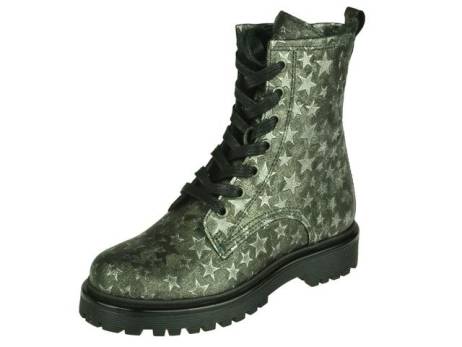 giga-halfhoge-stoere-hippe-meisjes-veterboot-meisjesschoenen-maat-37-zwart-zilver(6475)