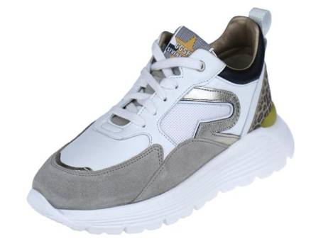 Giga Sneaker Meisjesschoenen Maat 33 34 35 36 37 38 39 40 Beige Grijs Goud