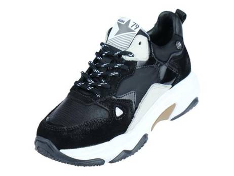 Giga Sneaker Meisjesschoenen Maat 33 Velour Zwart Lionezwart
