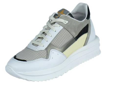 Giga Sneaker Meisjesschoenen Maat 34 35 36 37 38 39 40 41 42 Wit Zwart