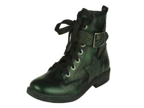 jochie-en-freaks-meisjes-veterboot-met-rits-meisjesschoenen-maat-39-groen-snake(4975)