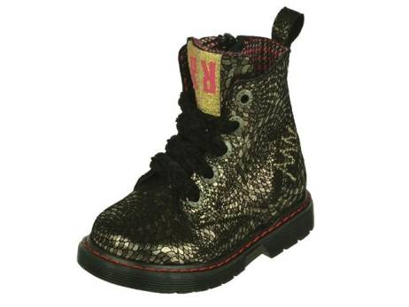 Red rag halfhoge meisjesboot meisjesschoenen maat 22 zilver metallic