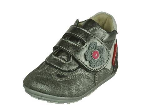 Shoesme baby-proof leerloopschoen meisjesschoenen maat 21 old zilver