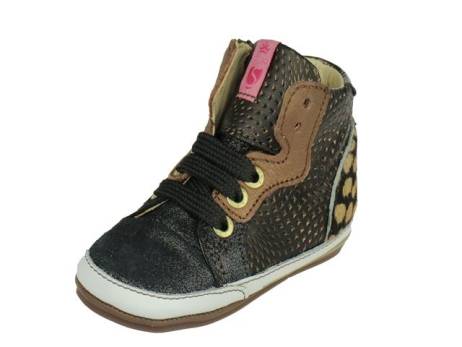 Shoesme Baby Proof Meisjesschoenen Maat 22 Zwart Bronze Metallic
