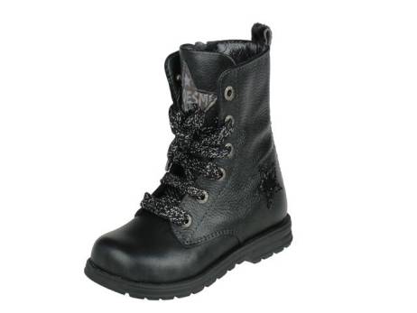 shoesme-biker-boot-meisjesschoenen-maat-25-26-zwart-metallic(7475)