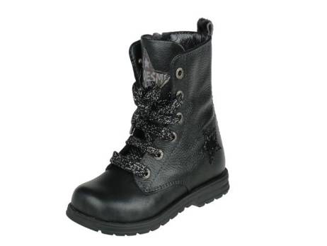 Shoesme biker boot meisjesschoenen maat 25 zwart metallic