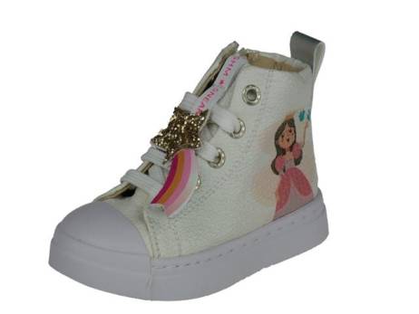 Shoesme Hippe Halfhoge Meisjes Veterschoen Meisjesschoenen Maat 22 23 24 25 Wit Princes