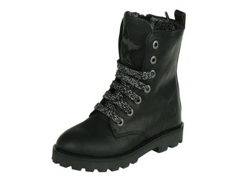 Shoesme Stoere Meisjes Bikerboot Met Rits Meisjesschoenen Maat 28 Zwart