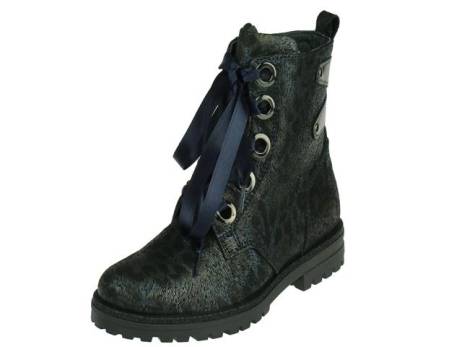 Simone mathieu meisjes biker boot, met veter en rits meisjesschoenen maat 30,31,35,37 leolaser poseidon