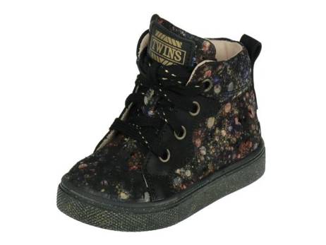 twins-halfhoge-meisjes-veterboot-meisjesschoenen-maat-21-22-24-26-zwart-combi(7975)