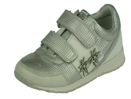 twins-meisjes-runner-meisjesschoenen-maat-27-zilver-wit(4975)