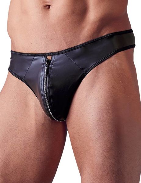 Wetlook G-string met rits M