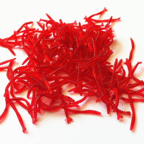 hot selling 200Pcs/Lot 6.6grams 2.6cm plastic lures Artificial Fishing red worms Bait Bionic Soft Lures soft bait fishing lure