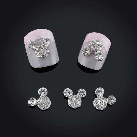 2015 Glitter Full Drill Mouse Nial Art Decorations Alloy Rhinestones 3d Nail Jewelry Charms For Nails Free Shipping