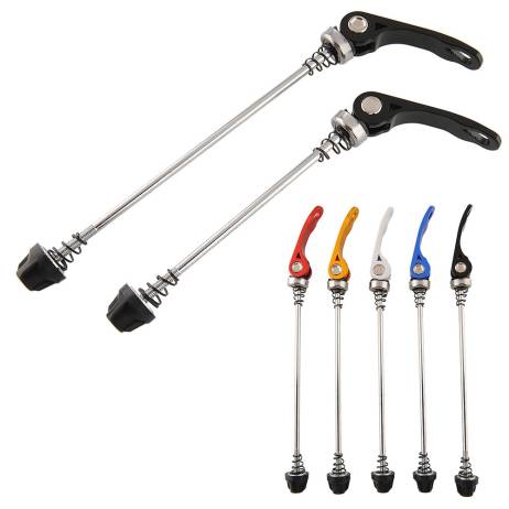 A Pair Road Mountain Bike Bicycle Cycling MTB Wheel Hub Skewers Quick Release Axle QR 145/185mm 5 Colors Multi-color Useful