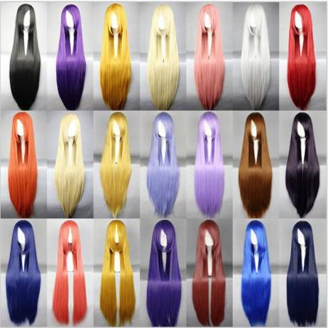 100 Cm Harajuku Anime Cosplay Wigs Young Long Straight Synthetic Hair Wig Bangs Blonde Costume Party Wigs For Women