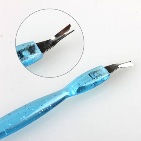 Free shipping Dead Skin Fork Trimmer Peeling Knife Cuticle Remover Nail Art Tool Women Manicure Nail Tool makeup tool