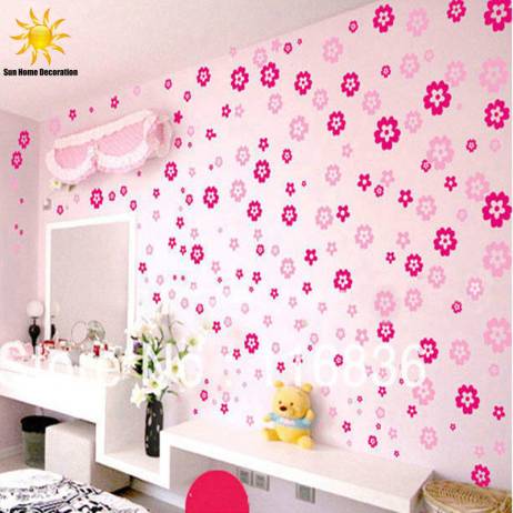 Holiday Sale 124 Flowers & 7 Butterfly DIY Removable Wall Sticker Decal home Bedroom Living/Wedding Room Kids Children Girls