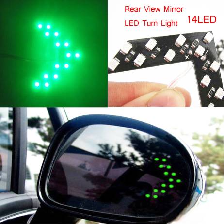 2016 New Free shipping Car styling 14 SMD LED Arrow Panel For Car Rear View Mirror Indicator Turn Signal Light Car led Parking