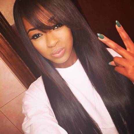Black African American Long Wigs Heat Resistant Synthetic Hair Wigs for Women Free Shipping
