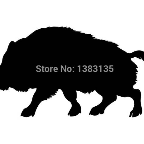 A Wild Boar Silhouette car window sticker vinyl decal funny JDM Truck bumper wall graphics computer and all the smooth surface