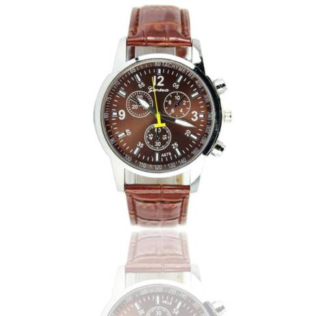 D6li 2016 Hot Fashion Casual Sports Watch PU Leather Wristwatches Men Sports Watches Gift Watch Clock Relogio Feb23