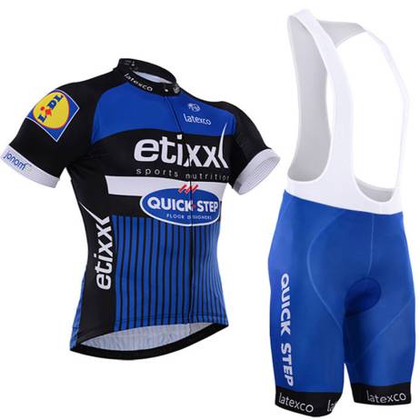 2016 etixx team pro cycling jersey bike gel shorts set 100% polyester quick-dry & breathable quick step bicycle clothing suit