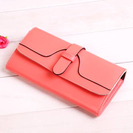 Cool 2015 New Women Import Pu Leather Simple Wallets Lady Long Clutch Wallet High Quality Purse For Women