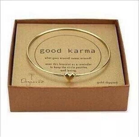 1pcs gold bangle fashion brief sweet gold thin heart bangle for girls Lucky women men bracelet wholesale no box packing
