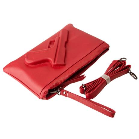 3D Gun Shoulder Bag Wallet leather Purse Clutch Black leather messenger bag Crossbody Bag Ladies Clutch Bag