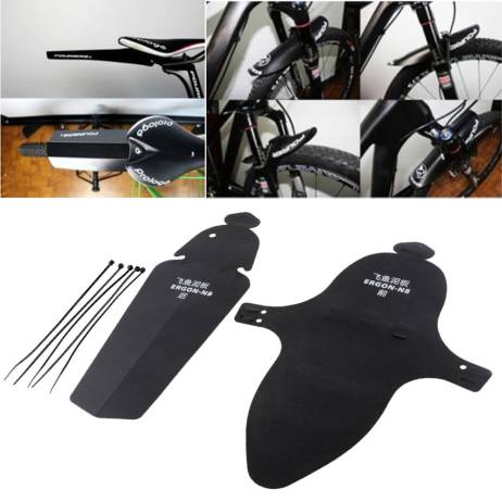 1 set/lot Road Bike Bicycle MTB Black Sports With Ribbon Plastic Material Fender Front Rear Mudguard