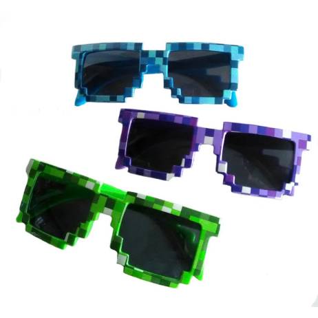 New Fashion my wold minecraft sunglasses spectables specs creeper men women kids children game toys square glasses Mosaics