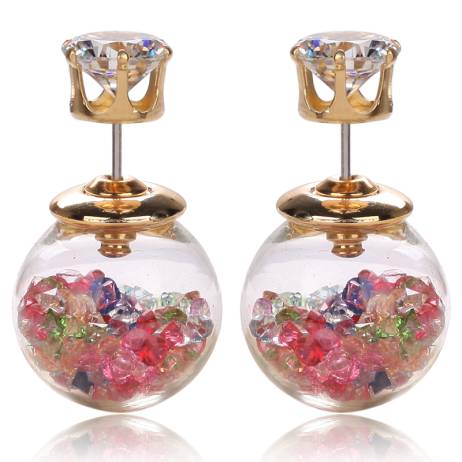 Stud Earrings Limited Time-limited Trendy Women Glass Zinc Alloy Round Brincos 2016 Most Popular Jewelry Style Earrings Fashion