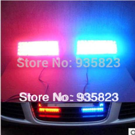 2pcs led car Daytime running lights Strobe Light Flash Warning EMS Car Truck Firemen Lamp 2*22 LEDs changeable blue and red