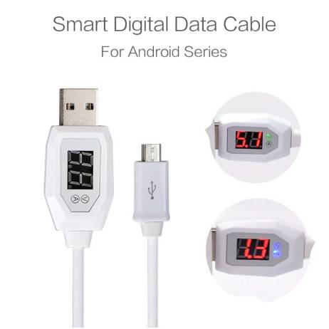 Micro USB Data Syn Charging Cable Digital Indicator For Samsung Xiaomi Huawei Sony HTC telefones Android Phone Universal