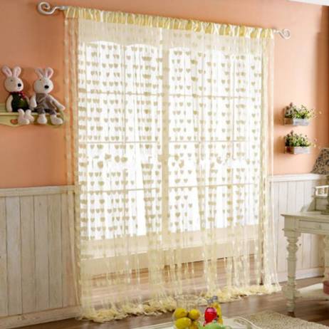 New qualified Cute Heart Line Tassel String Door Curtain Window Room Divider Curtain 200X100CM dec28