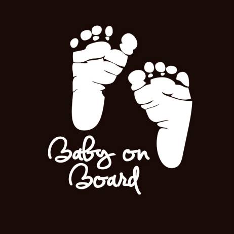 16*13cm Fashion Lovely 3D Baby On Board Sign Plate Warning Decal Reflect in Car Stickers Family Auto Covers, Baby Protect