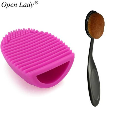 2 pcs in set makeup sponge Oval Makeup Tool Cosmetic Foundation Cream Powder Blush Makeup Brush Professional Make Up Wholesale
