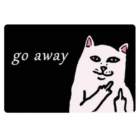 Cool Black Pink Cats Unwelcome Carpet Home Carpet Cat Go Away Felt Floor Mat Doormats Rugs Thin Anti-Slip Bath Mats And Toilet