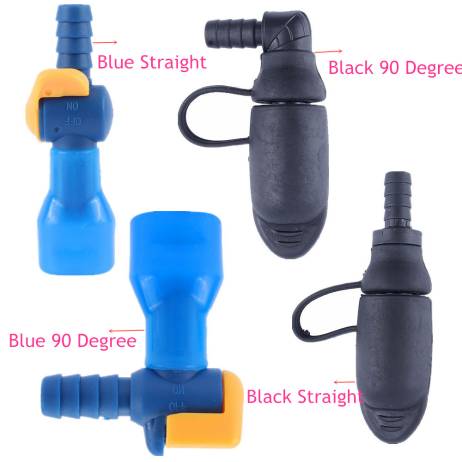 1Pcs Black/Blue Color Outdoor Water Bags Silicone 90 Degree Straight Hydration Pack Suction Nozzle Bite Valve Camping Essential