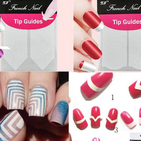 1pc Nails Sticker Nail Art Decals French Manicure Form Fringe Tips Guide DIY Styling Beauty Tools